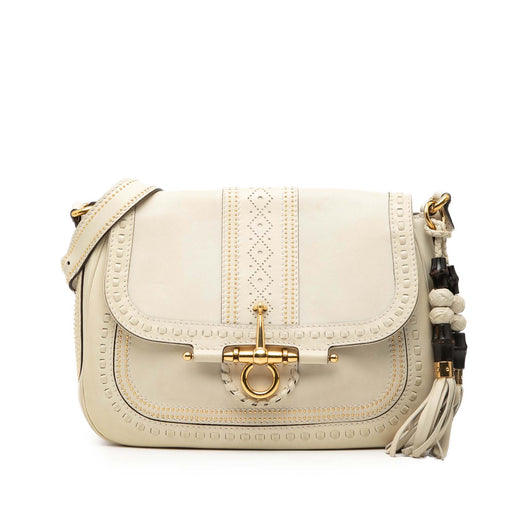 Medium Leather Snaffle Bit Shoulder Bag - Image 1