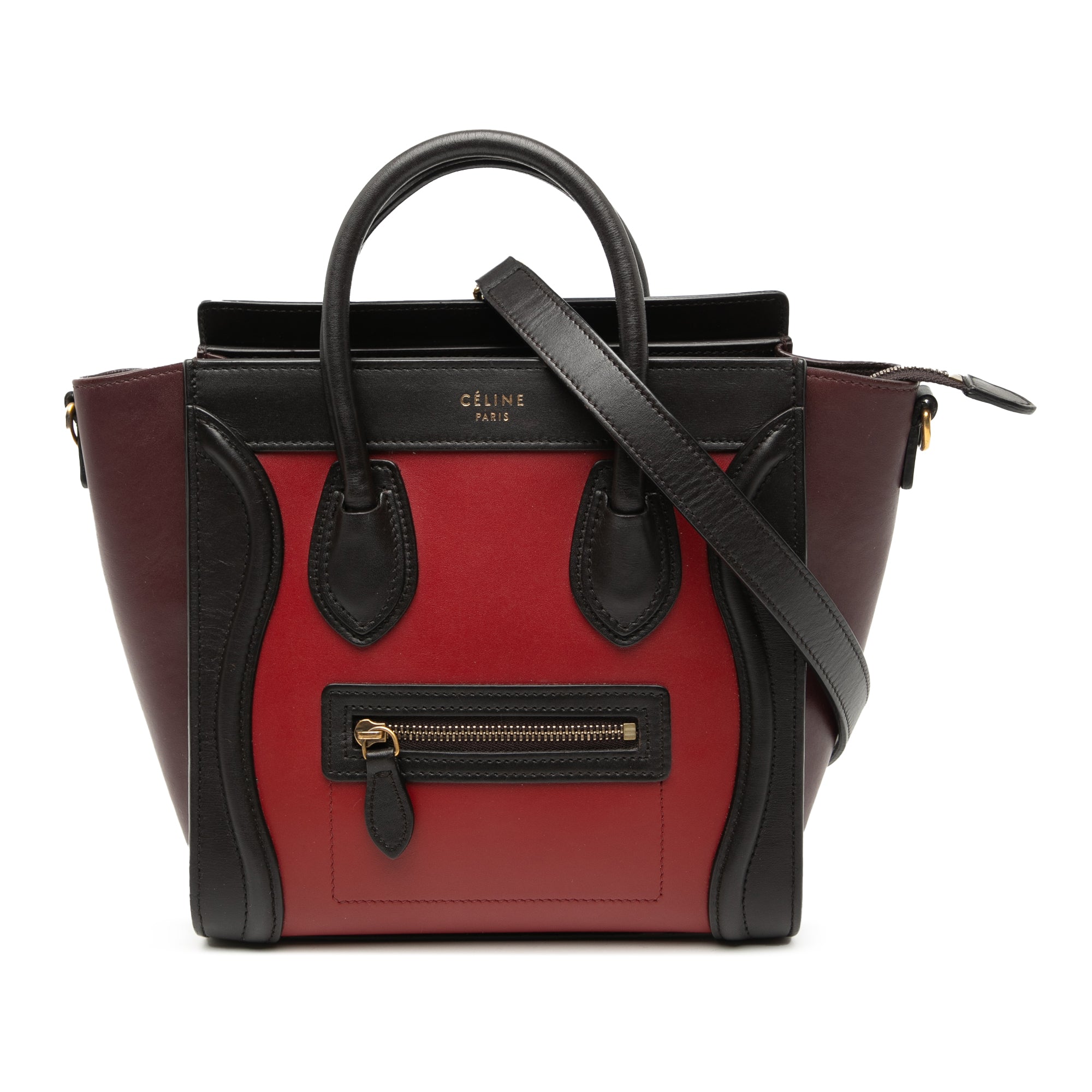 Nano Tricolor Leather Luggage Tote - Image 1