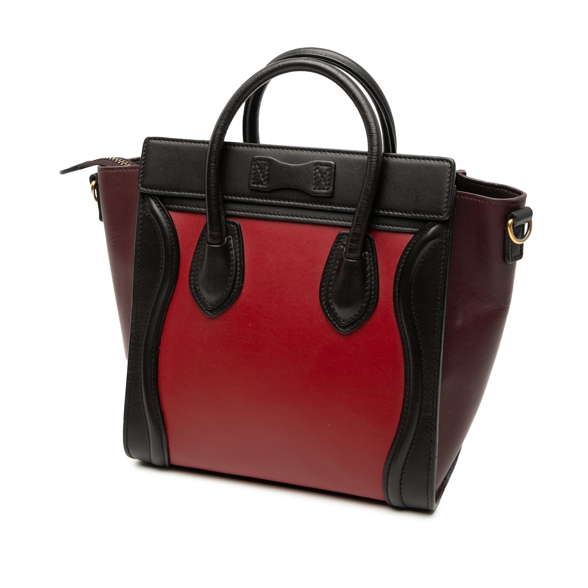 Nano Tricolor Leather Luggage Tote - Image 2