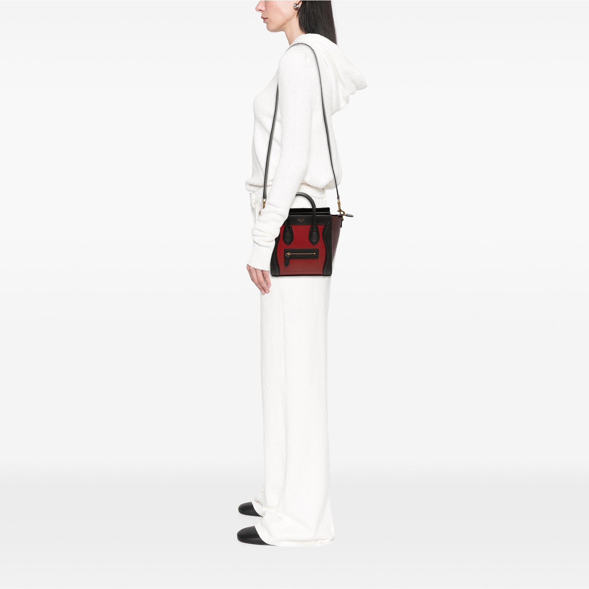 Nano Tricolor Leather Luggage Tote - Image 7