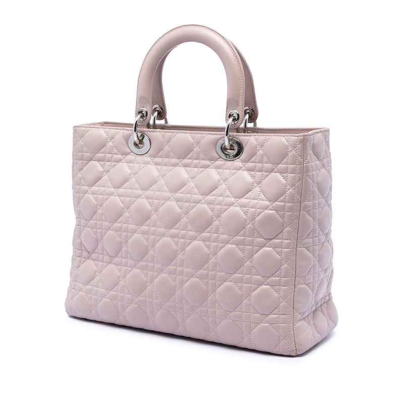 Large Lambskin Cannage Lady Dior - Image 2