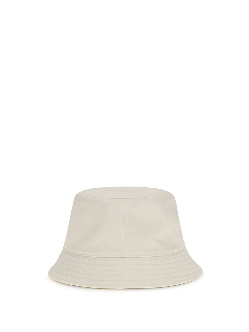 Moncler L10933b0002254a1k Bucket Hat — White Polyester