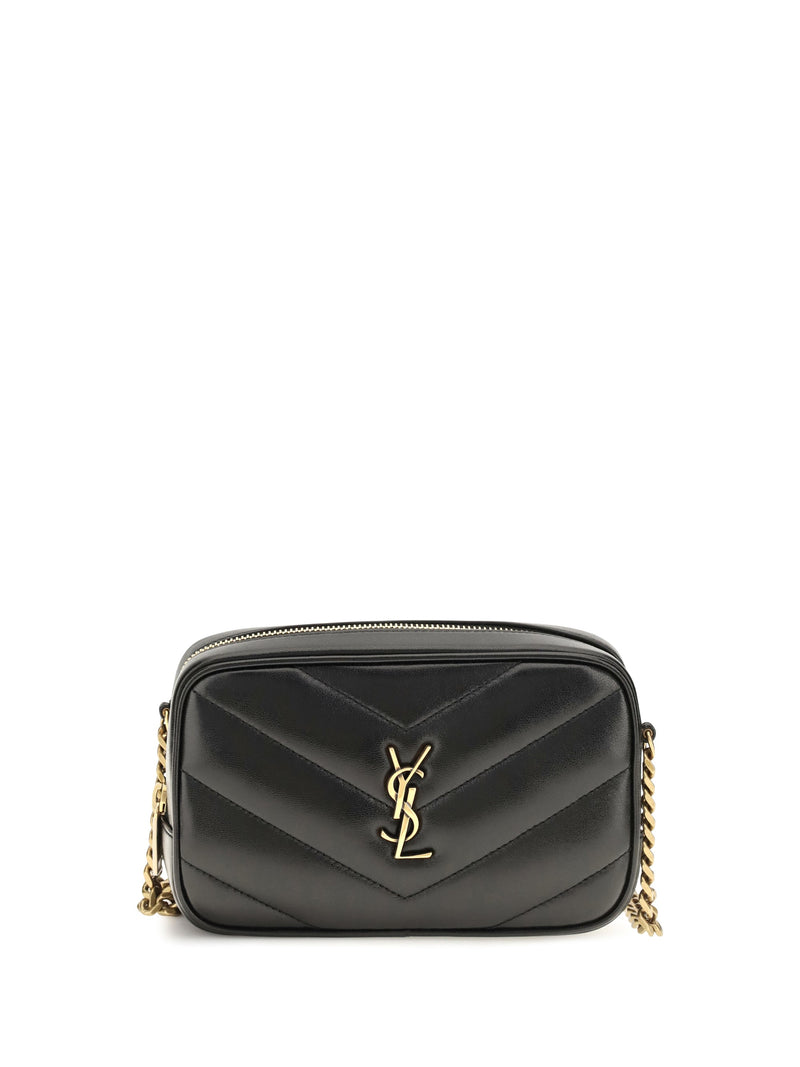 Saint Laurent Daytona Shoulder Bag — Black Lamb Leather