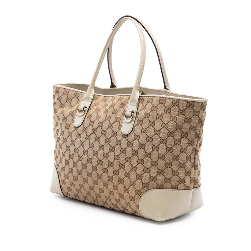 GG Canvas Heart Bit Tote - Image 2