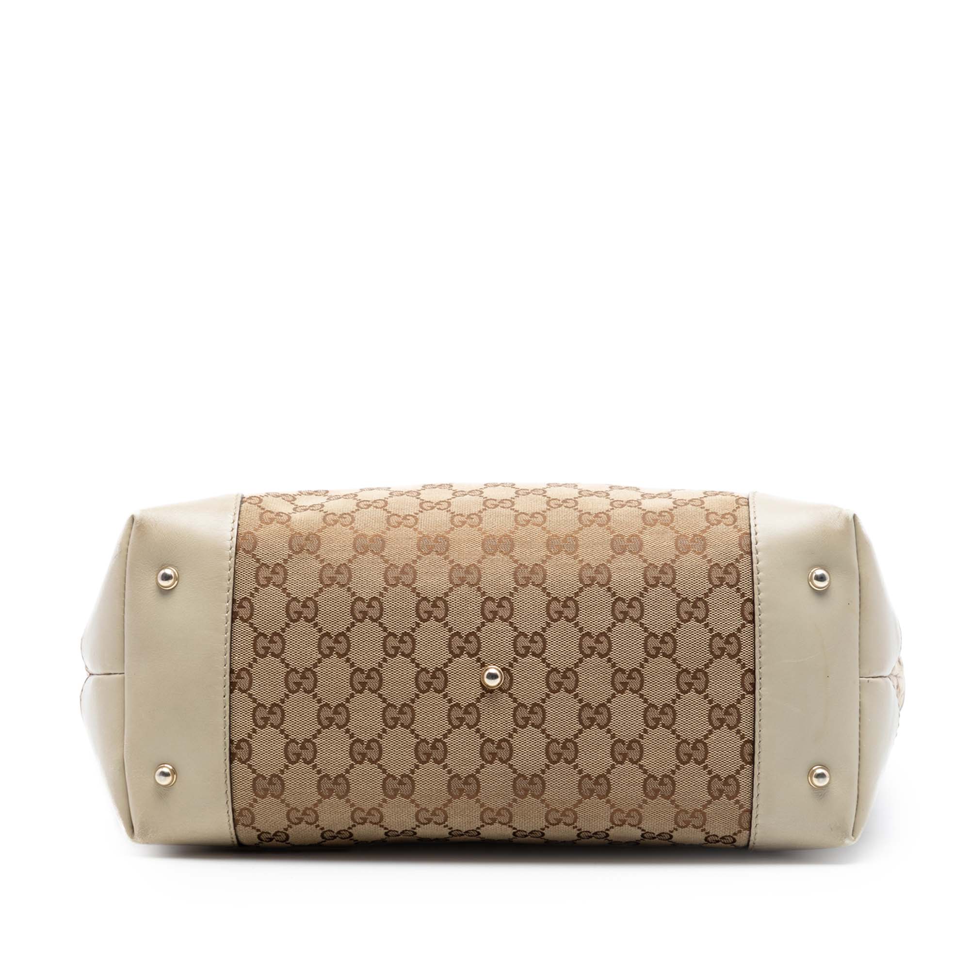 GG Canvas Heart Bit Tote - Image 3