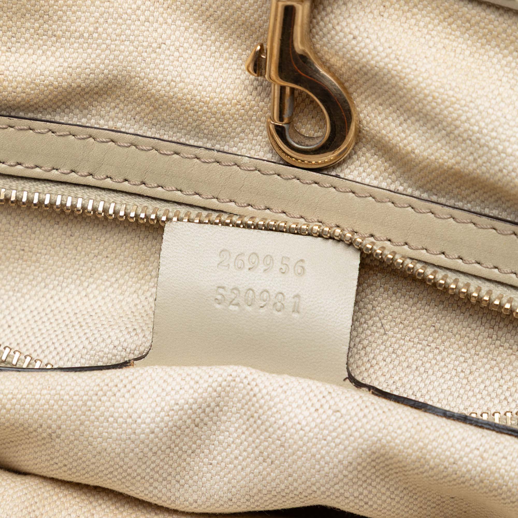 GG Canvas Heart Bit Tote - Image 6