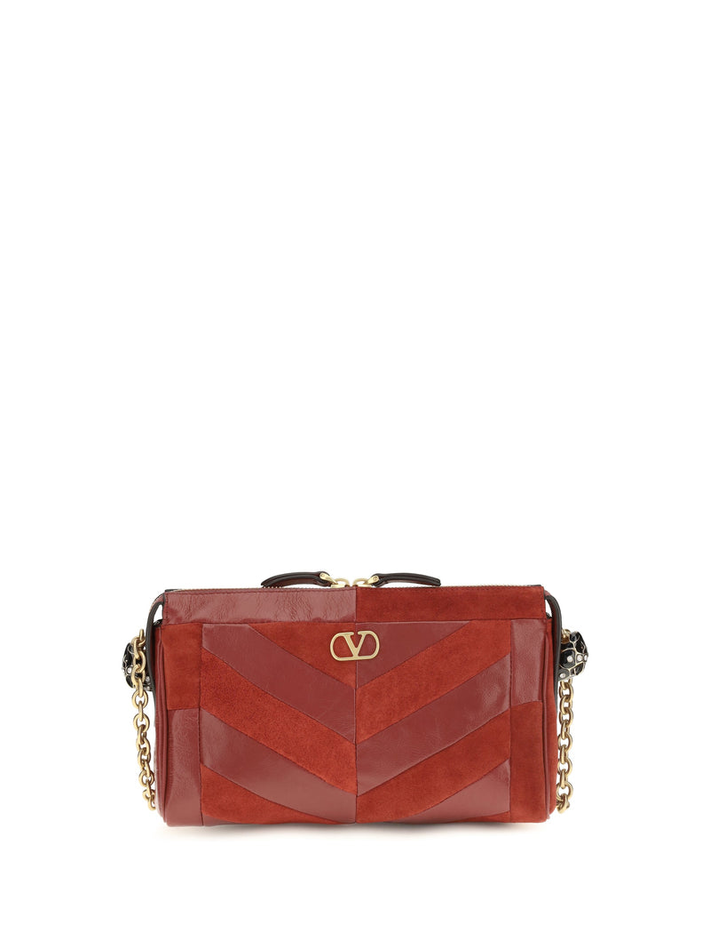 Valentino Garavani Panthea Shoulder Bag — Red Calf Leather