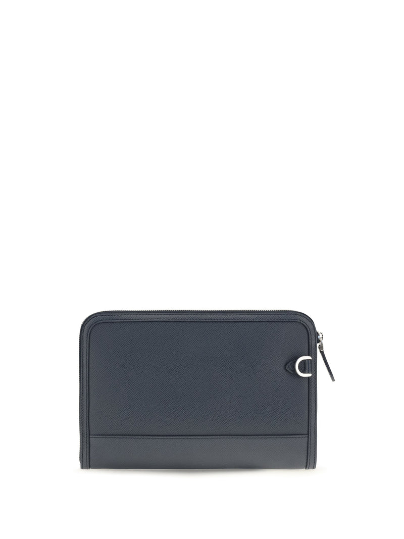 Dolce & Gabbana Travel Wallet — Blue Calf Leather Bos Taurus