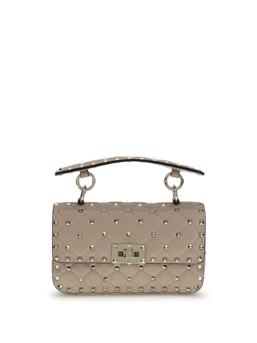 Valentino Garavani Shoulder Bag — Beige Calf Leather Bos Taurus