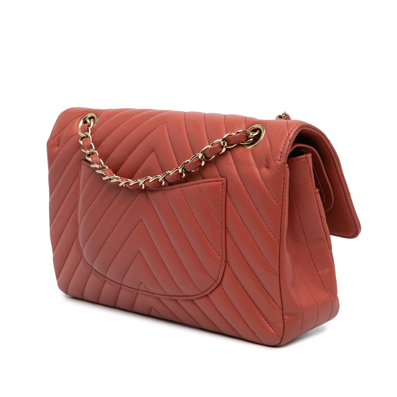 Medium Classic Chevron Lambskin Double Flap - Image 2