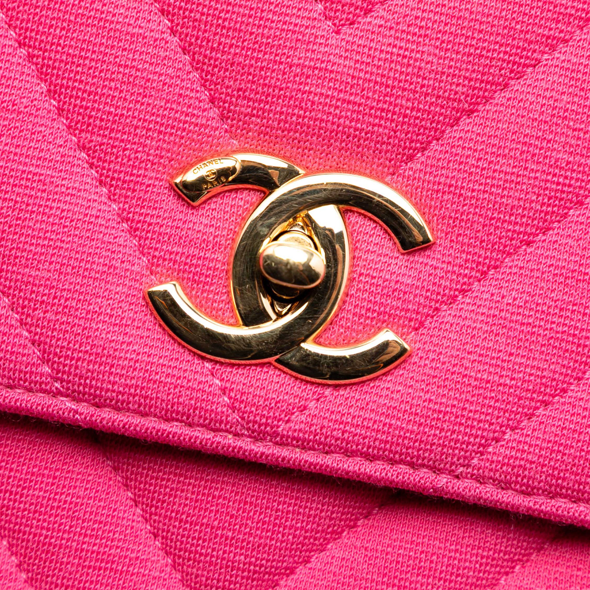 Small Chevron Jersey Trendy CC Top Handle Flap - Image 5