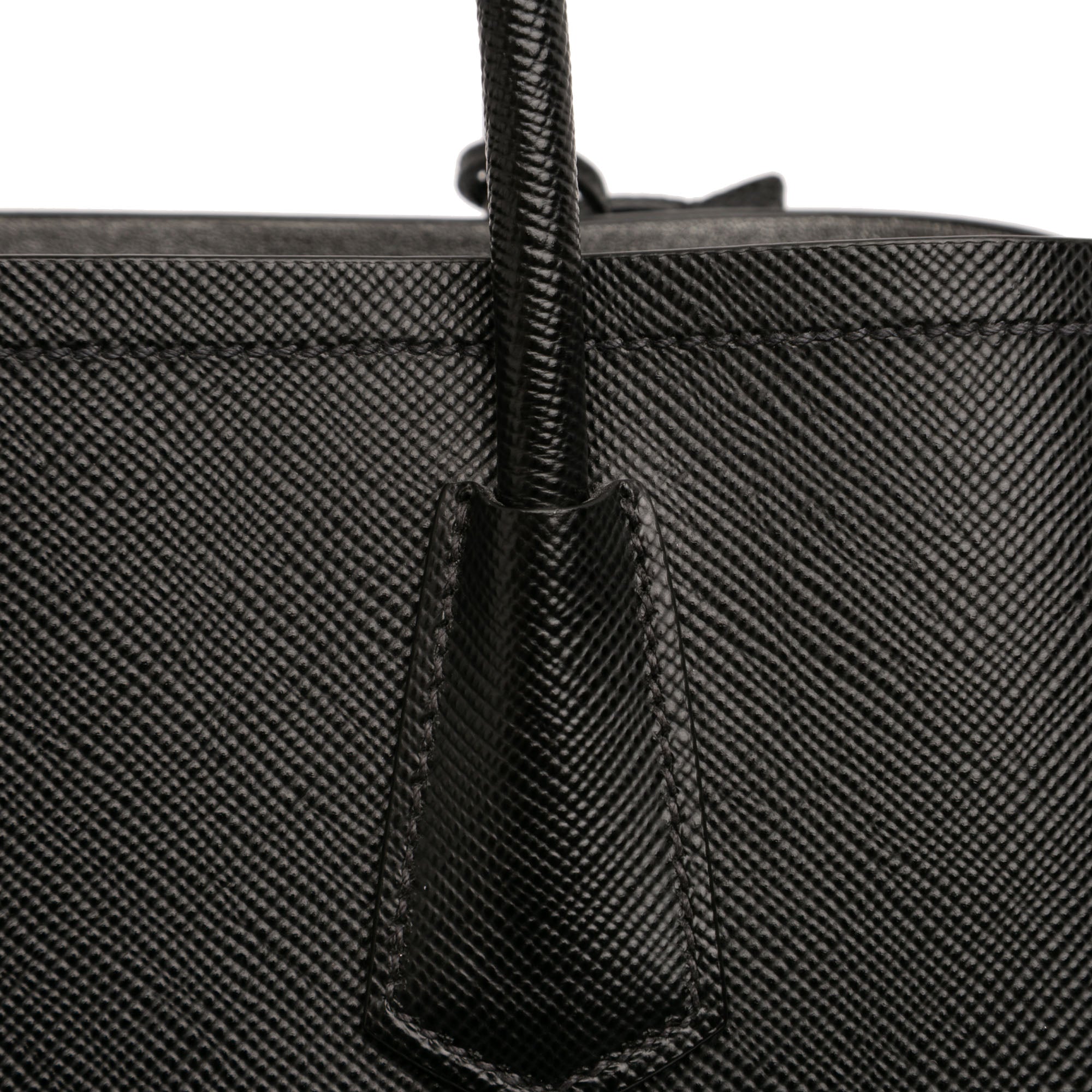 Medium Saffiano Cuir Double Handle Satchel - Image 8