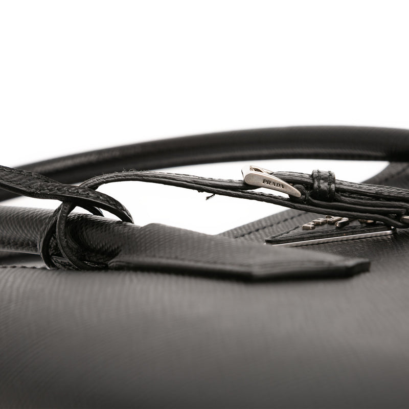 Medium Saffiano Cuir Double Handle Satchel - Image 9