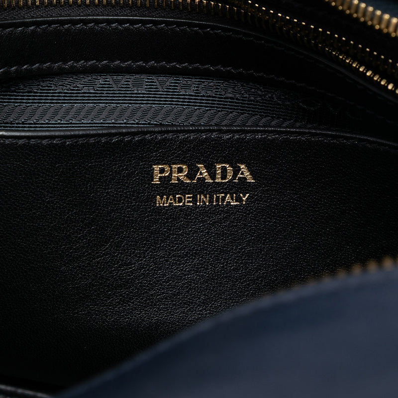 Medium Saffiano Trimmed City Calf Greca Esplanade Satchel - Image 5