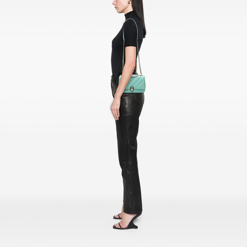 Small Leather Serpenti Cabochon Crossbody - Image 6