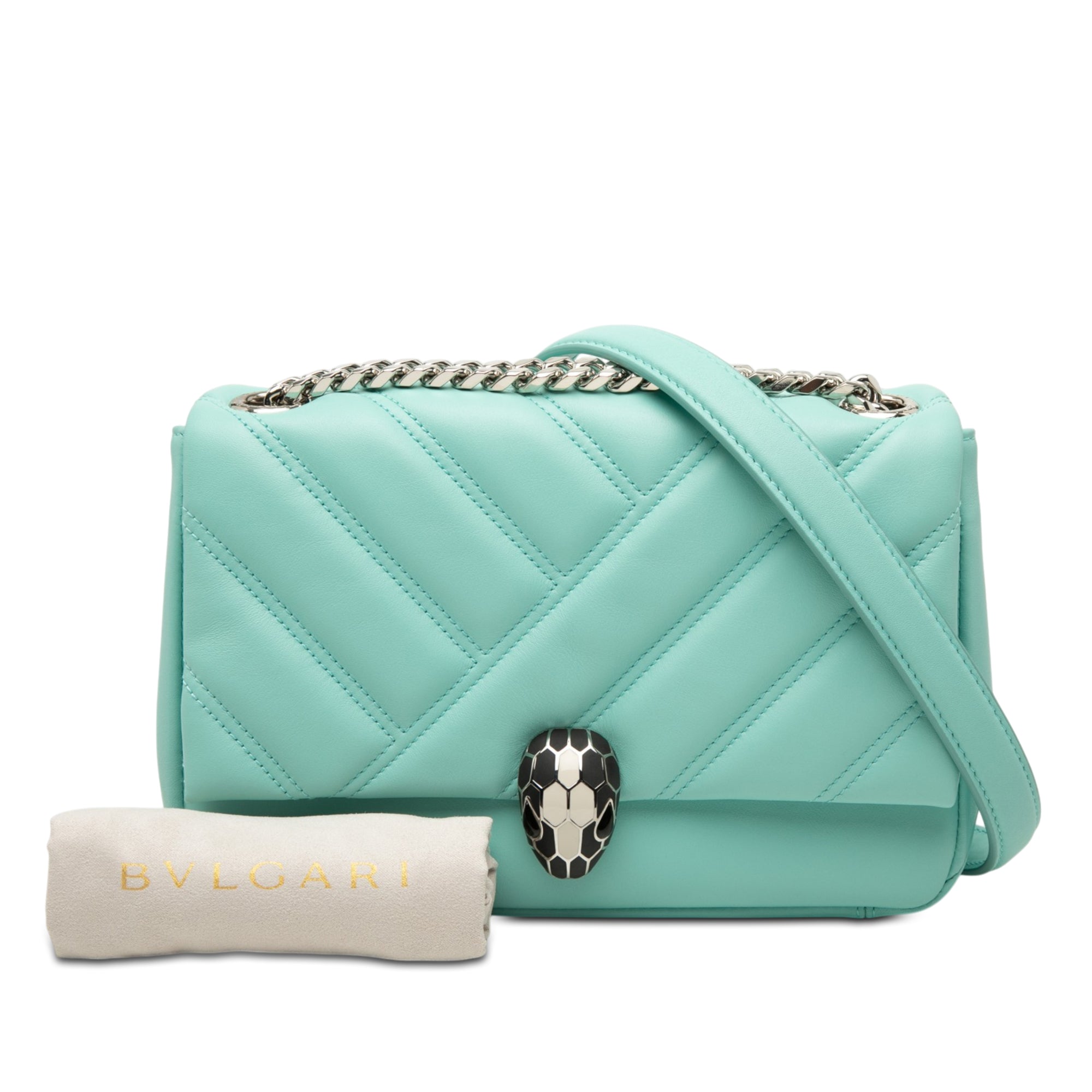 Small Leather Serpenti Cabochon Crossbody - Image 7