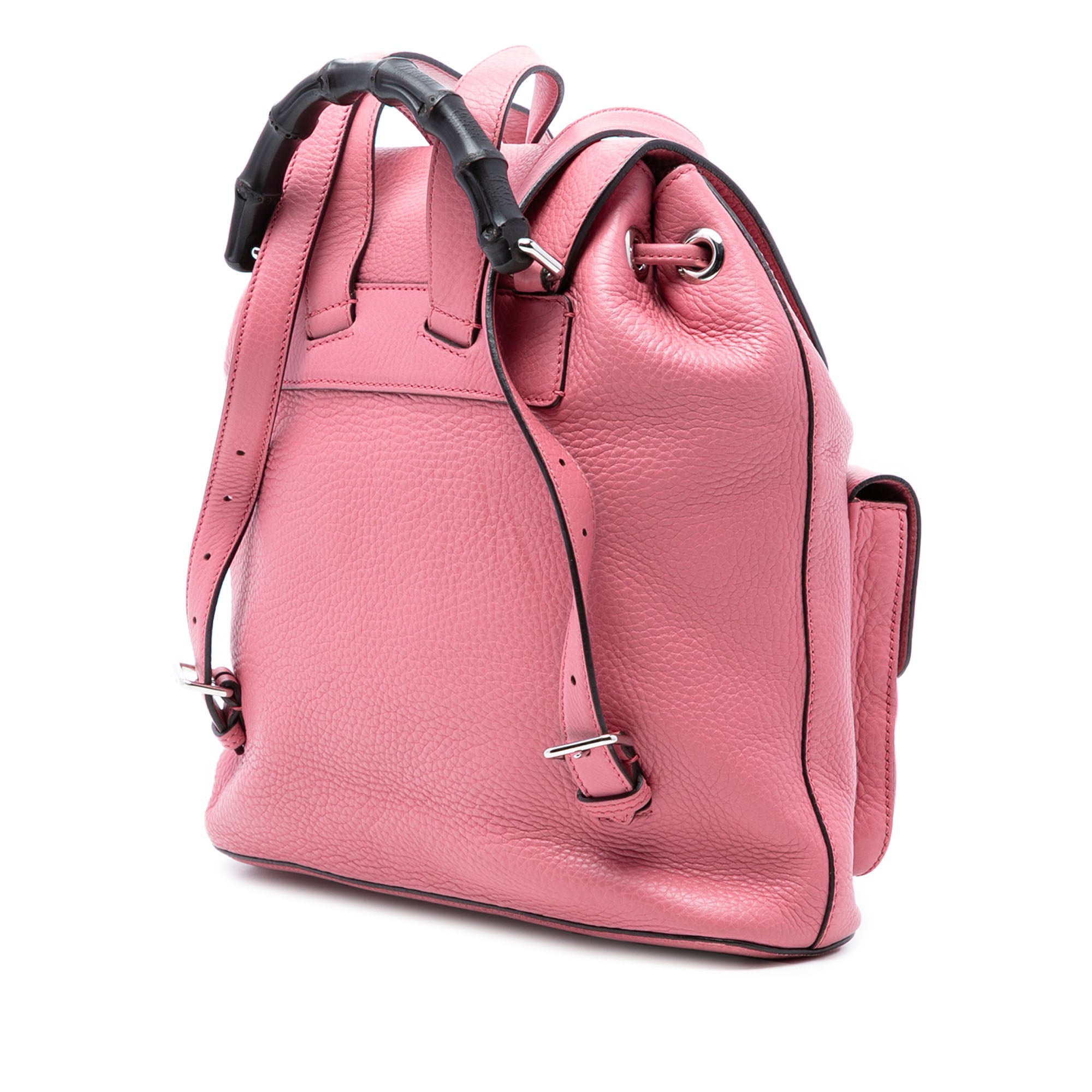 Leather Bamboo Tassel Backpack - Image 2