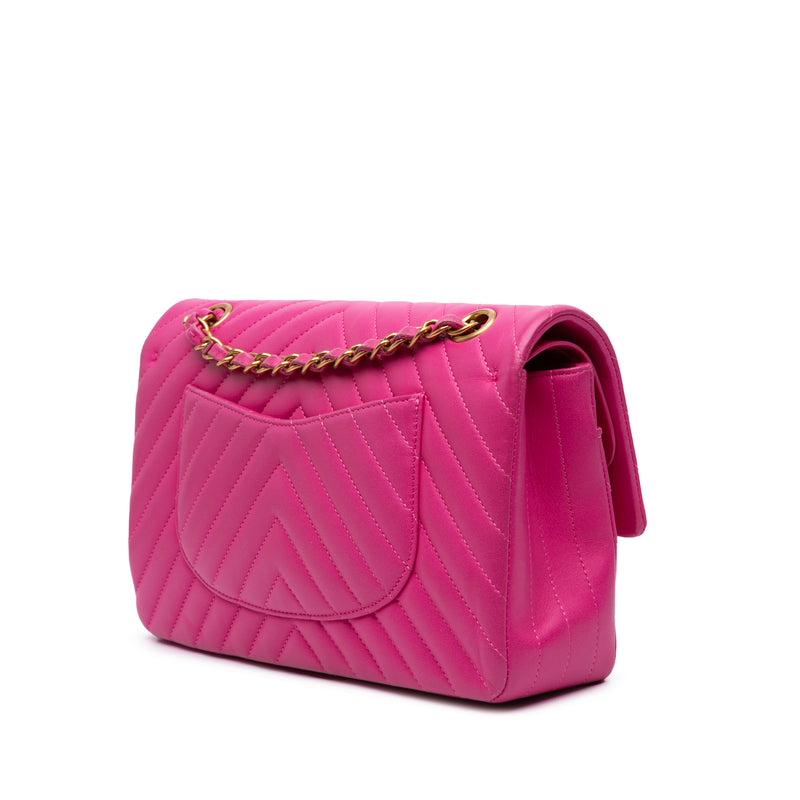Medium Classic Chevron Lambskin Double Flap - Image 2