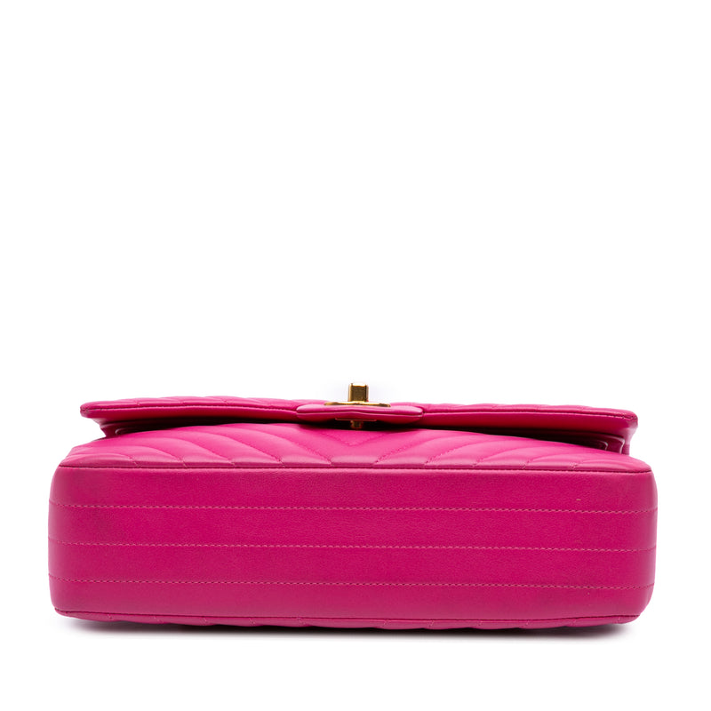 Medium Classic Chevron Lambskin Double Flap - Image 3
