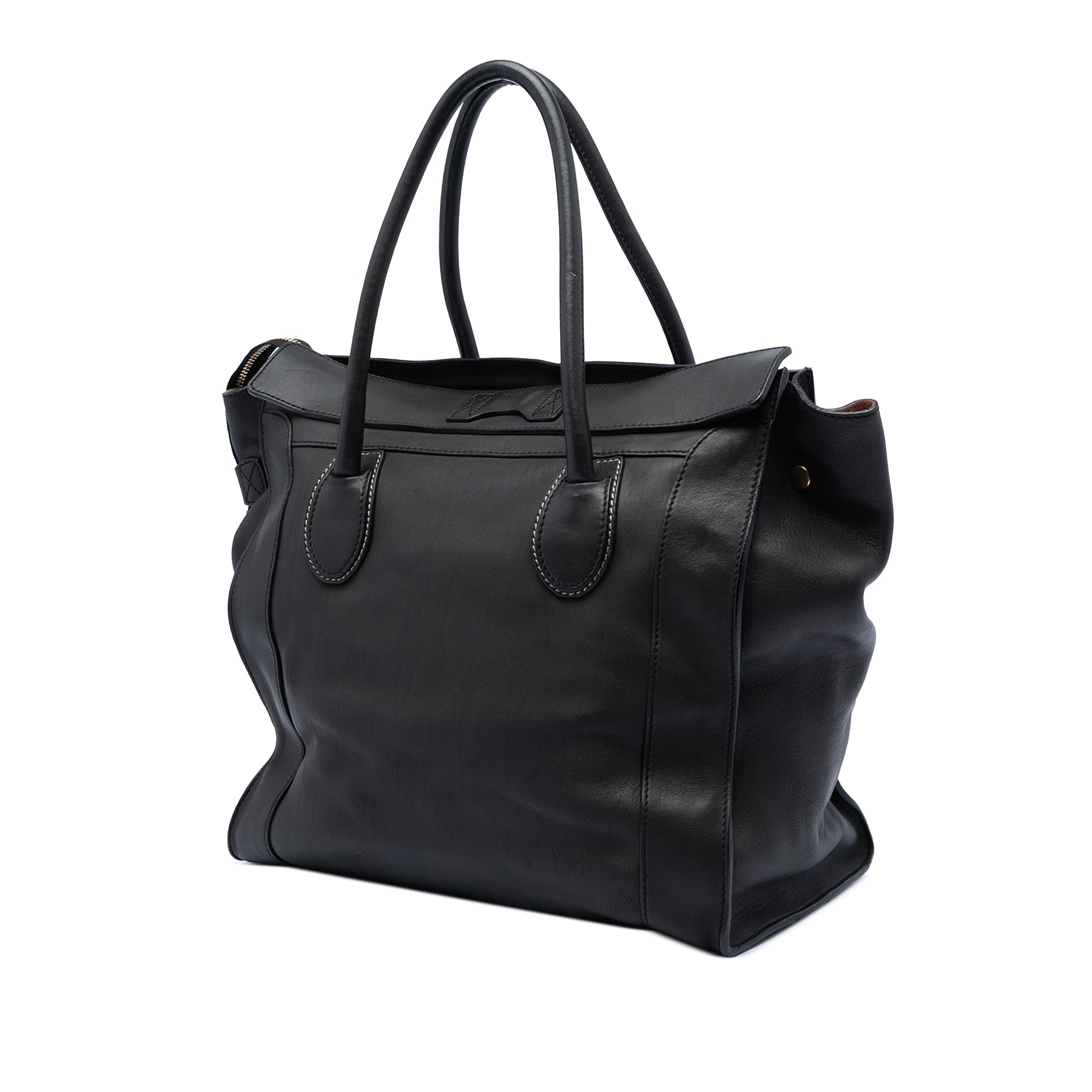 Leather Envelope Luggage Tote - Image 2