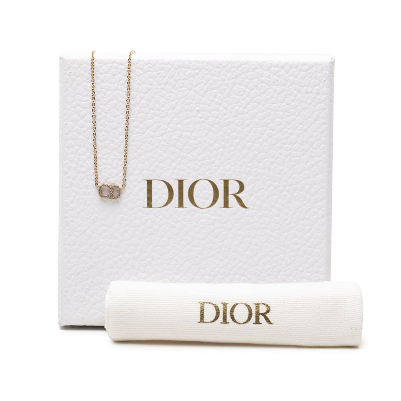 Gold Plated Strass CD Logo Pendant Necklace - Image 6