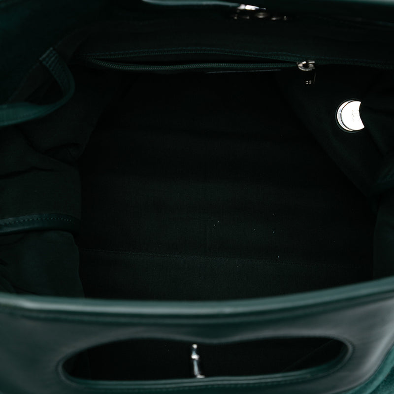 Extra Large Stitched Wool and Calfskin 31 Shopping Bag - Image 4