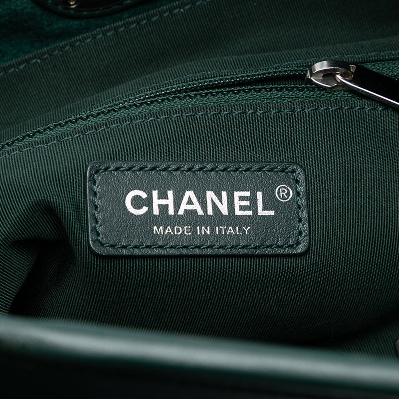 Extra Large Stitched Wool and Calfskin 31 Shopping Bag - Image 5
