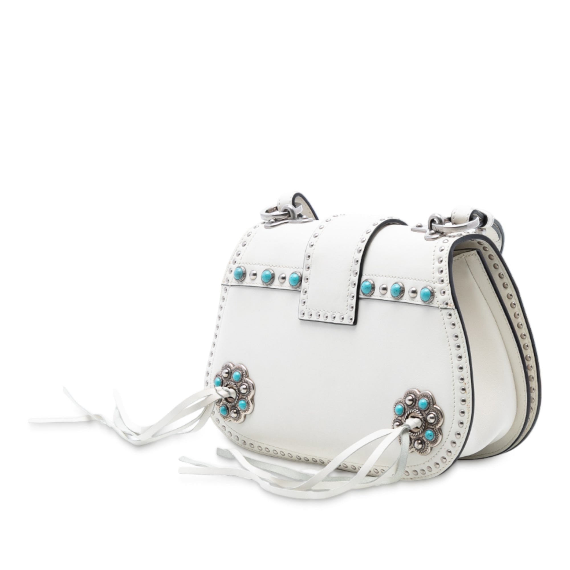 City Calf Studded Folk Corsiere Satchel - Image 2