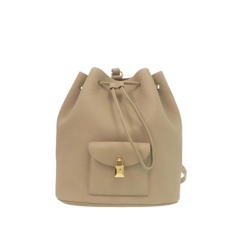 Grained Calfskin Extra Drawstring Backpack