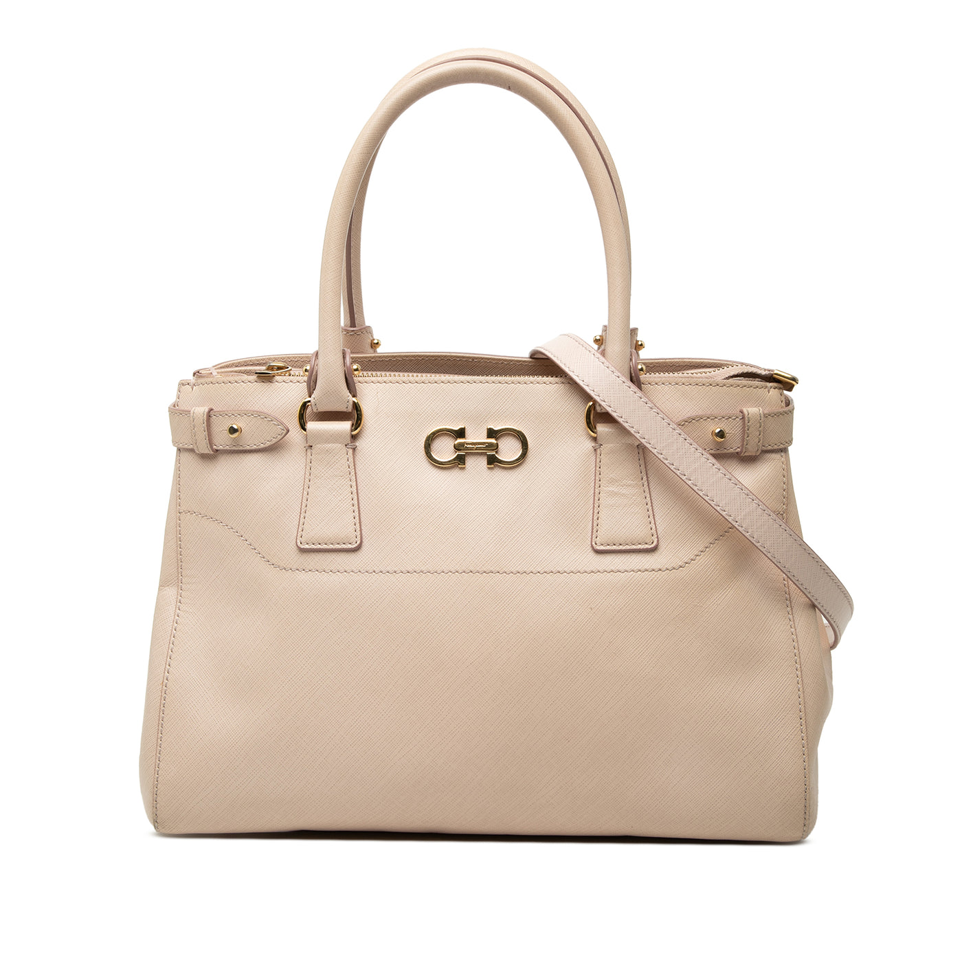 Medium Leather Gancini Beky Satchel - Image 1