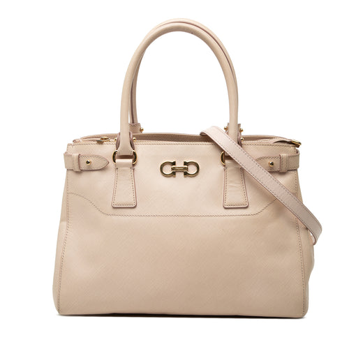 Medium Leather Gancini Beky Satchel - Image 1