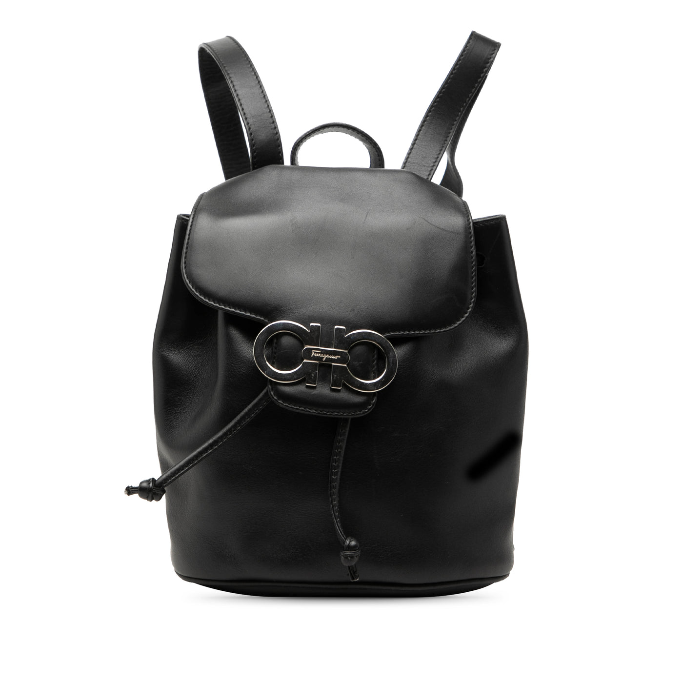 Leather Double Gancini Backpack - Image 1