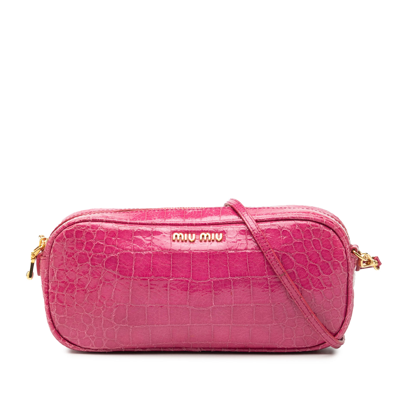 Croc Embossed Patent Crossbody - Image 1