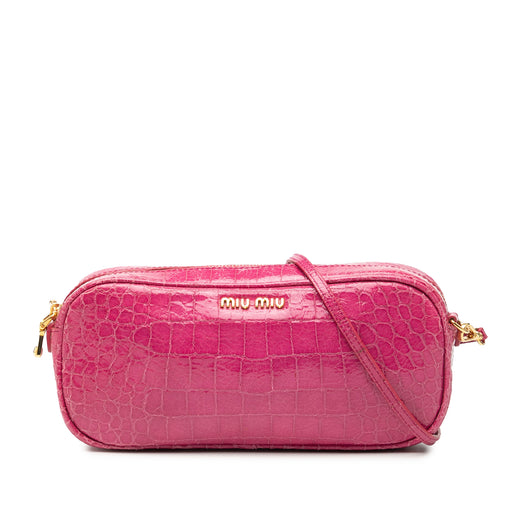 Croc Embossed Patent Crossbody - Image 1