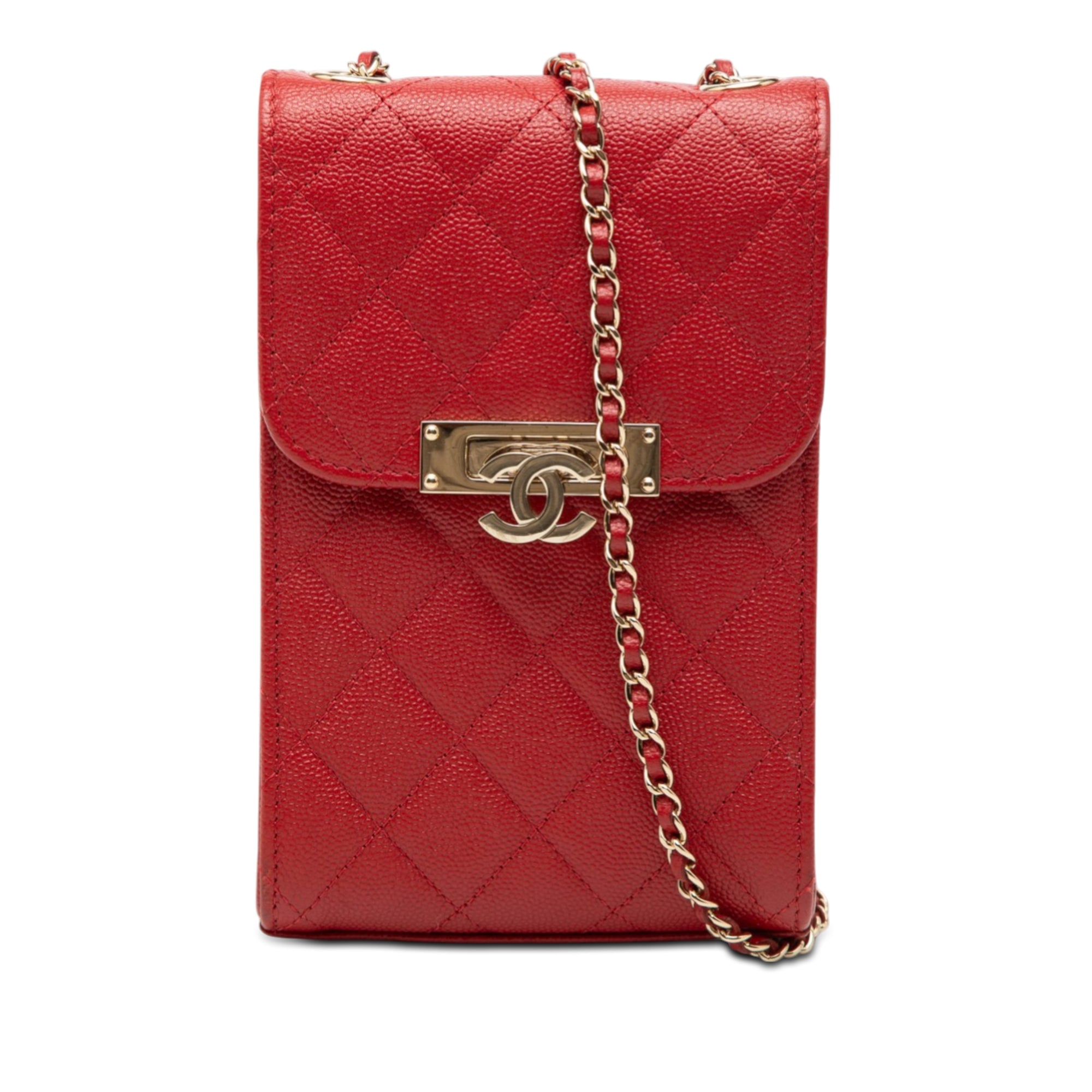 Quilted Caviar Golden Class Phone Holder - Image 1