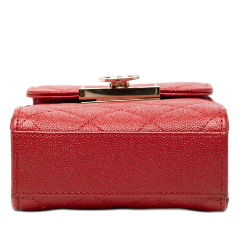 Quilted Caviar Golden Class Phone Holder - Image 3