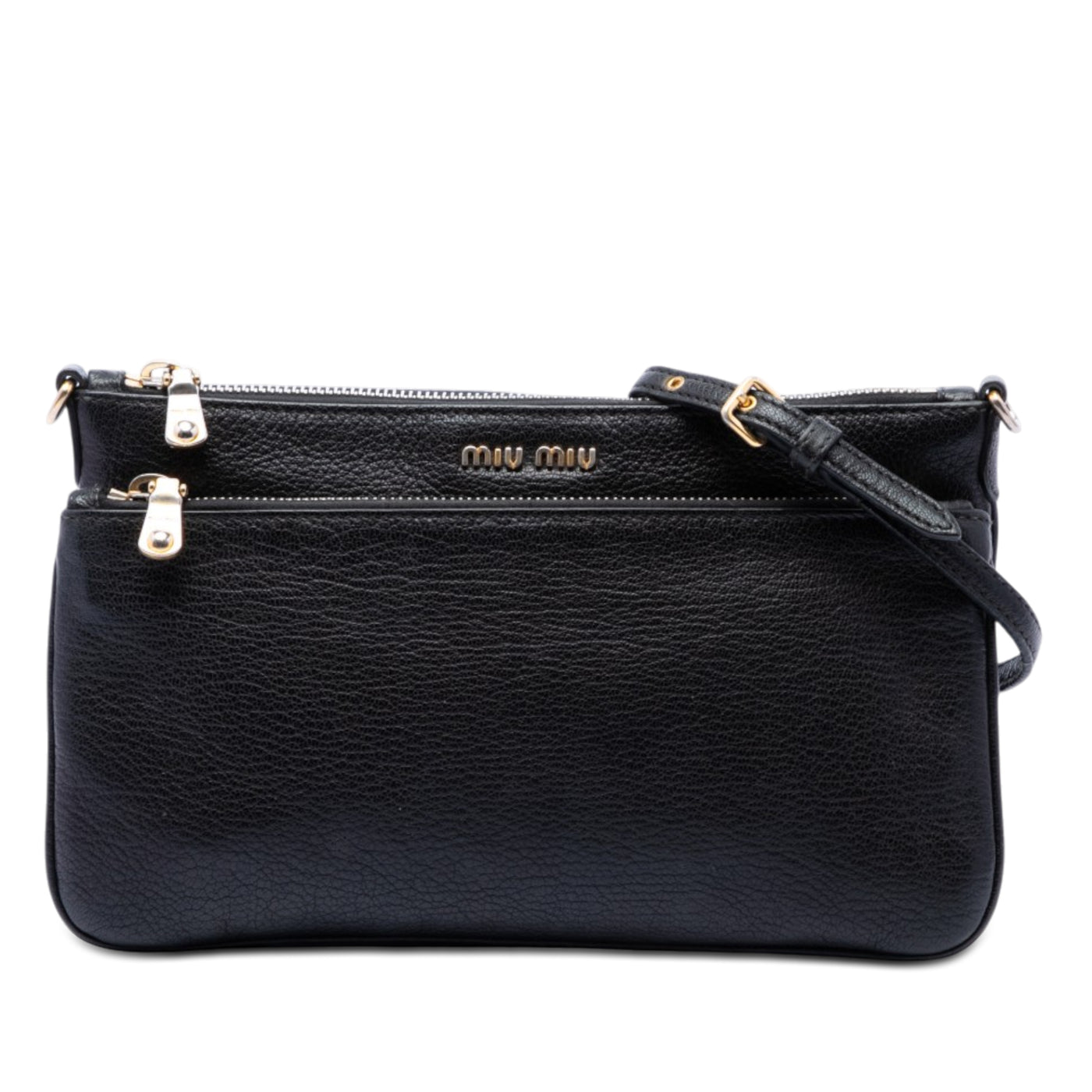Goatskin Madras Double Zip Crossbody - Image 1