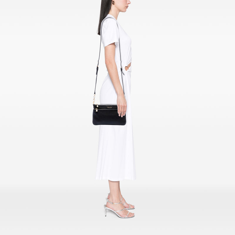 Goatskin Madras Double Zip Crossbody - Image 6