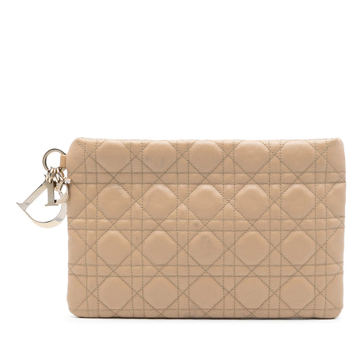 Coated Canvas Cannage Lady Dior Panarea Clutch - Image 1