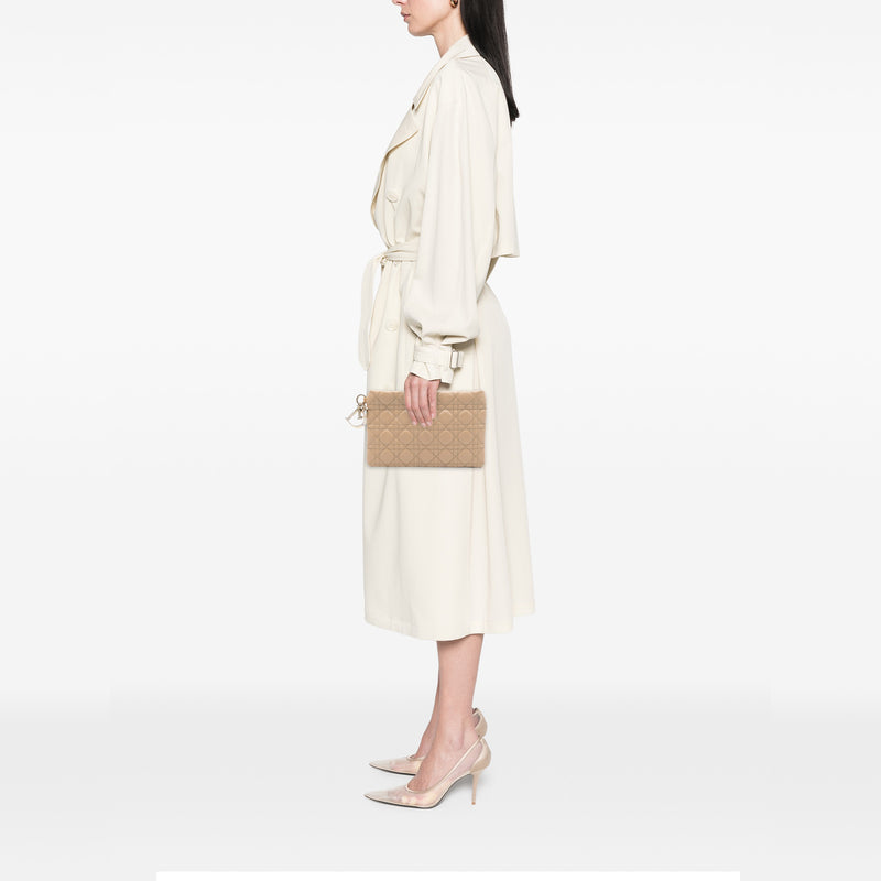 Coated Canvas Cannage Lady Dior Panarea Clutch - Image 7