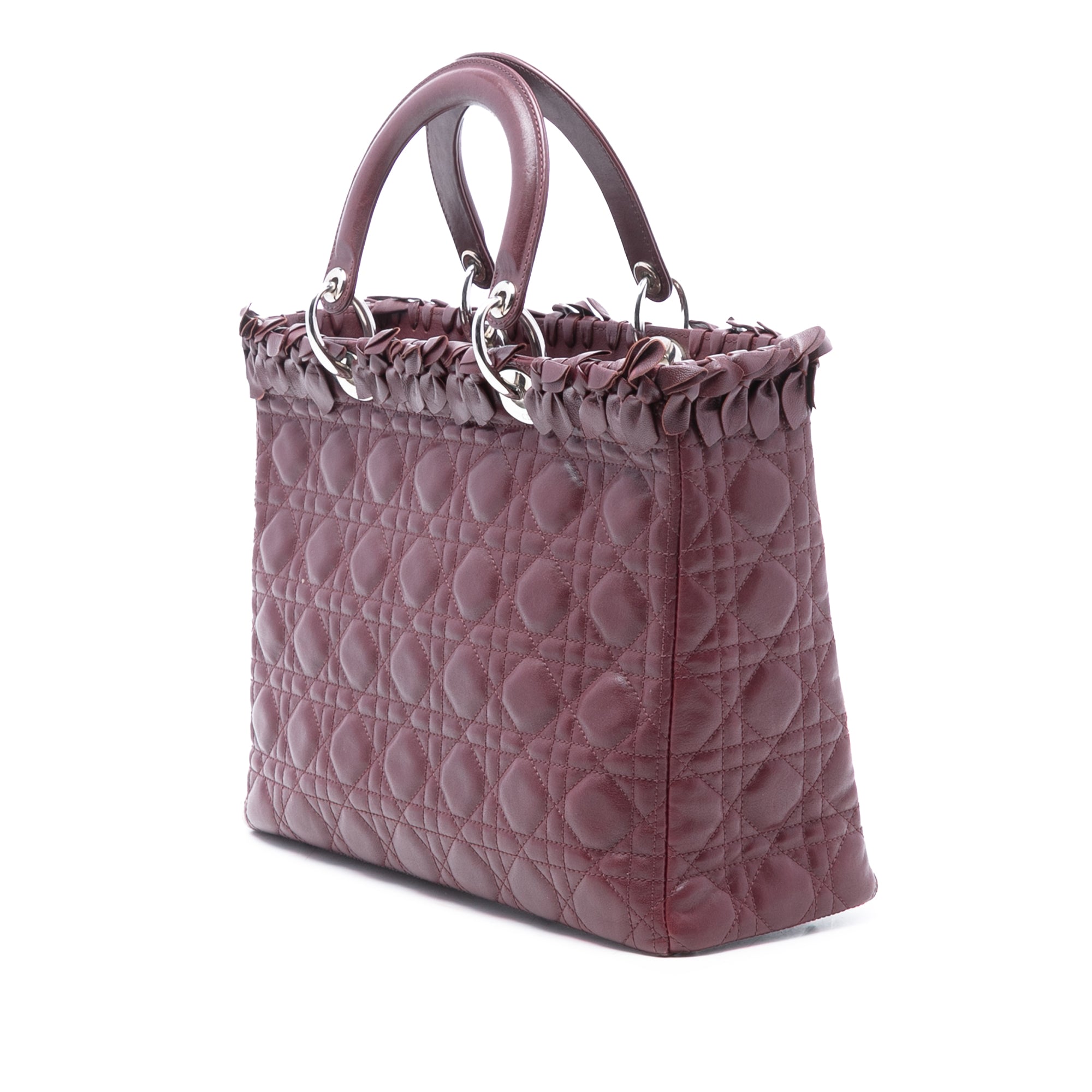 Large Lambskin Cannage Bow Lady Dior - Image 2