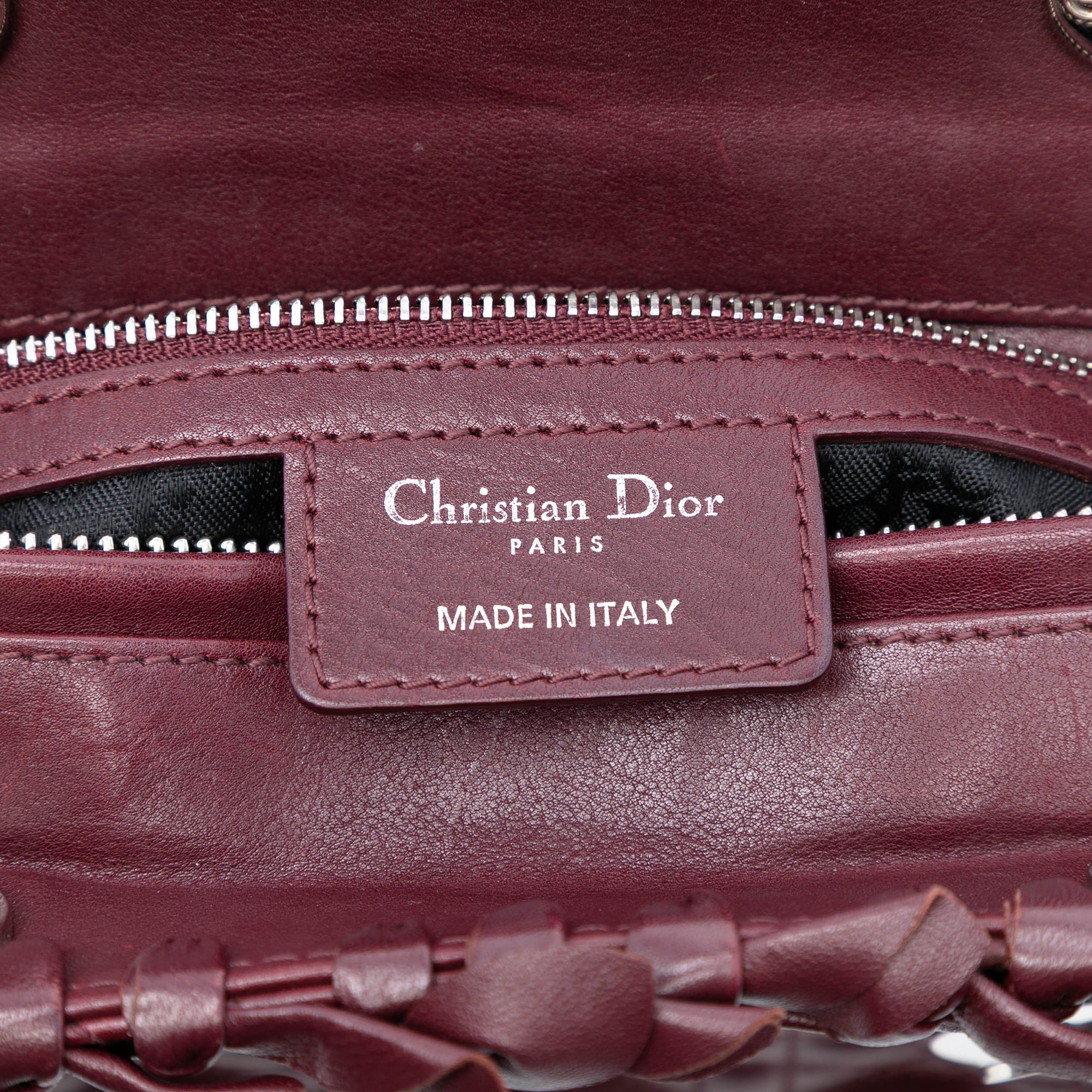 Large Lambskin Cannage Bow Lady Dior - Image 5