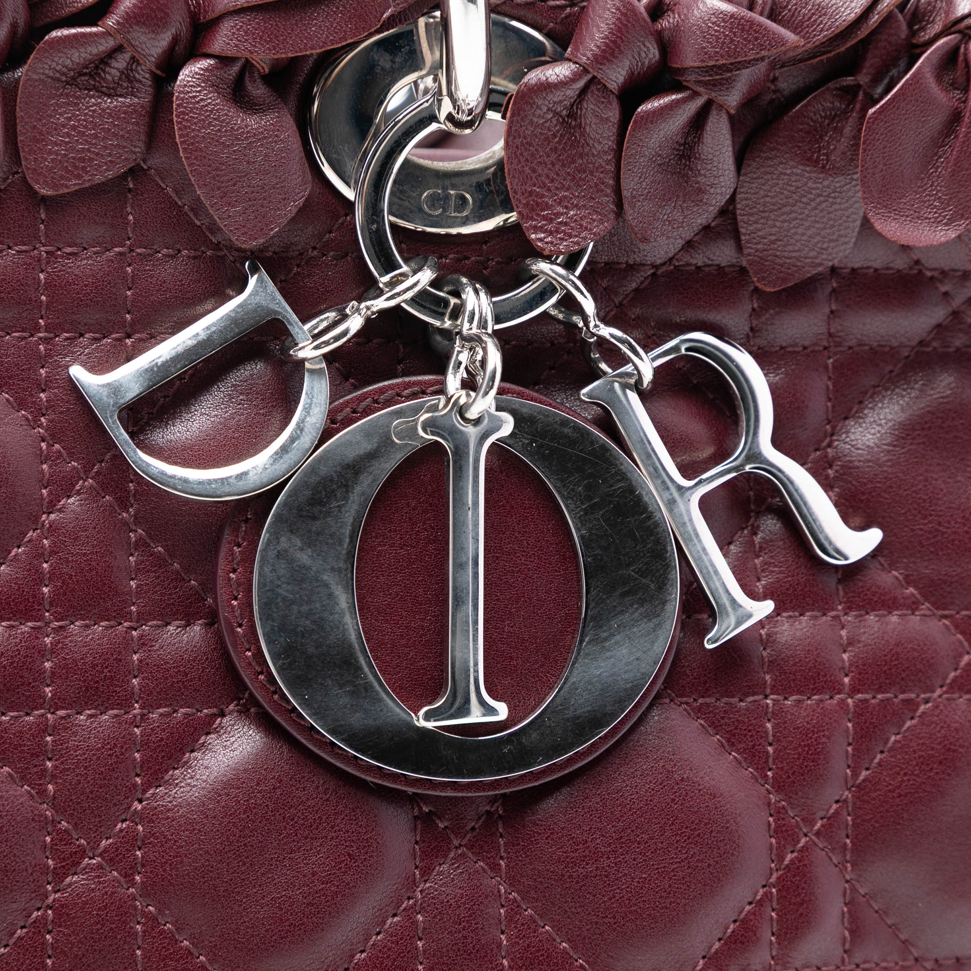 Large Lambskin Cannage Bow Lady Dior - Image 7