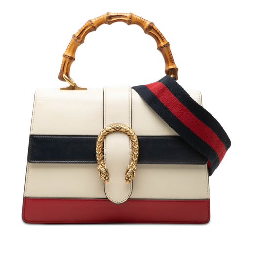 Medium Leather Bamboo Dionysus Web Satchel - Image 1