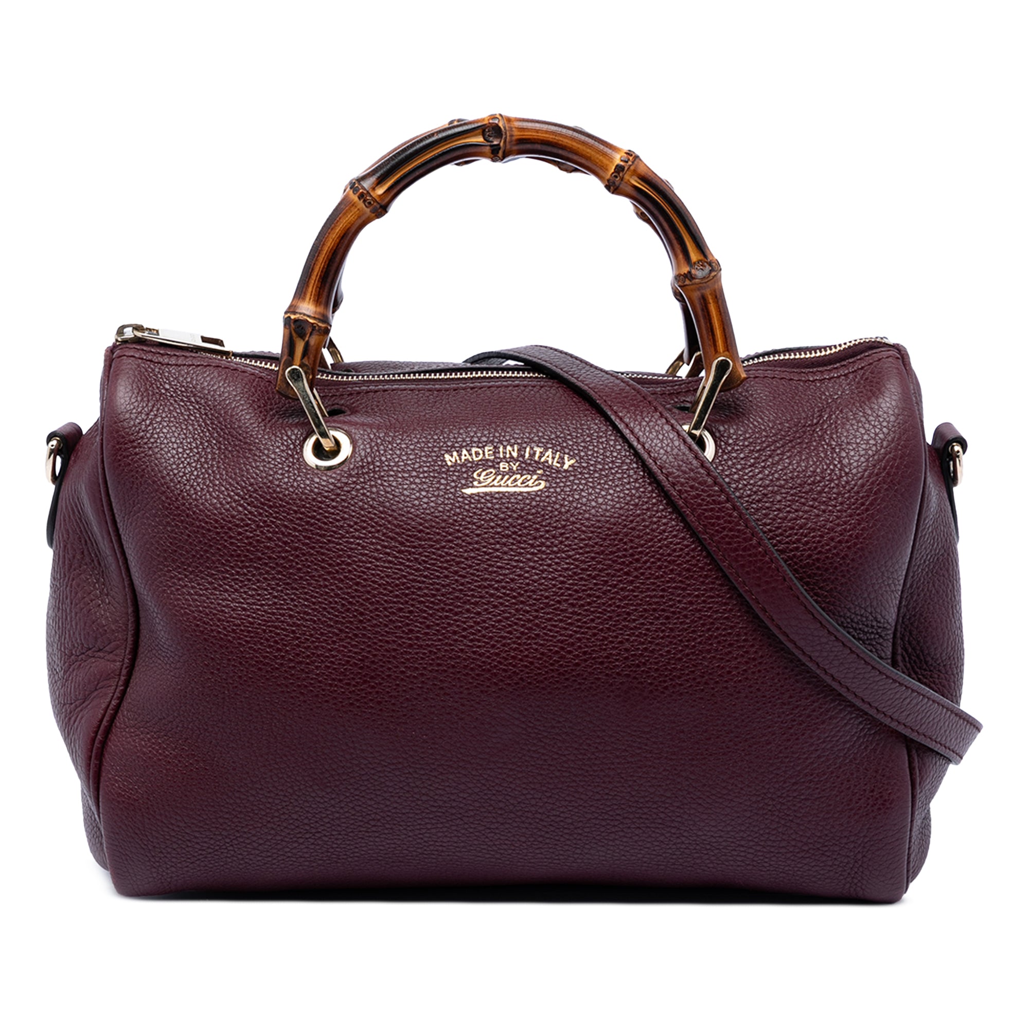 Medium Calfskin Bamboo Shopper Boston Bag - Image 1