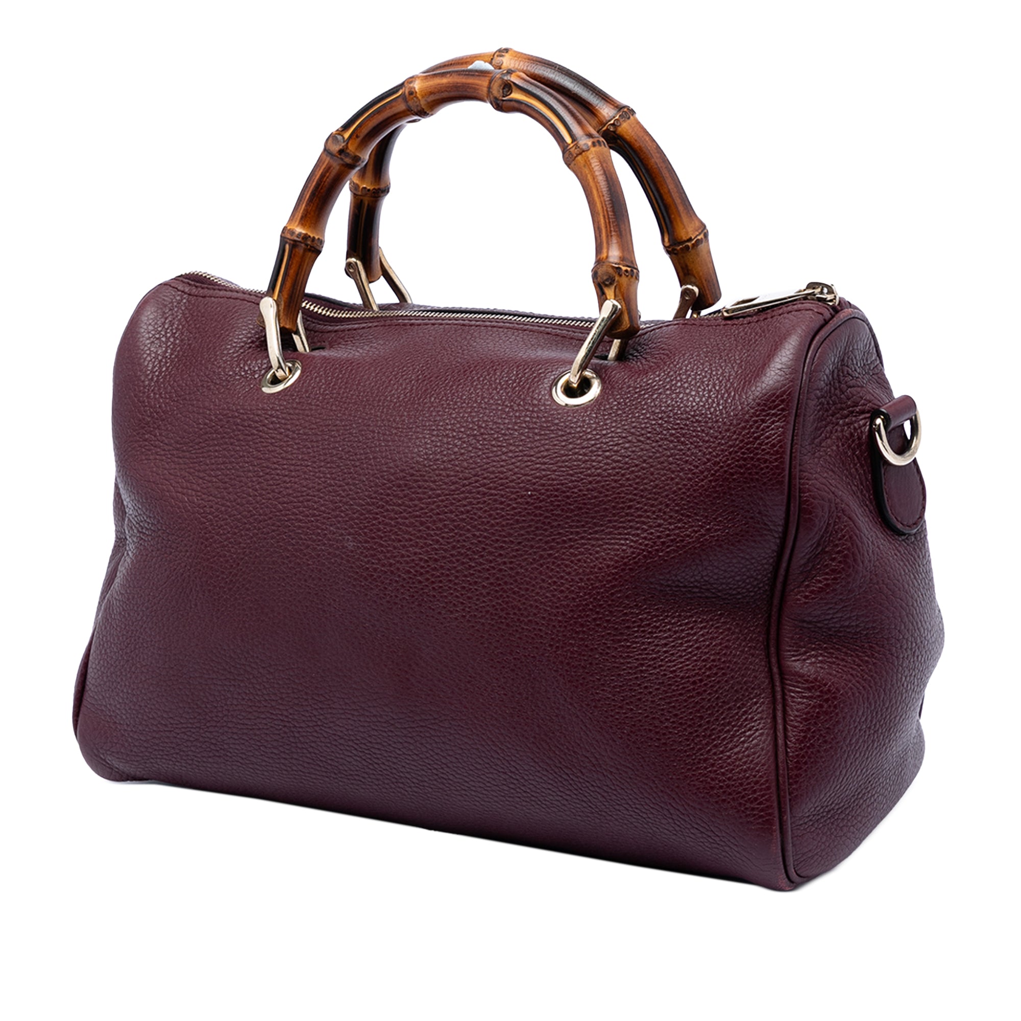 Medium Calfskin Bamboo Shopper Boston Bag - Image 2