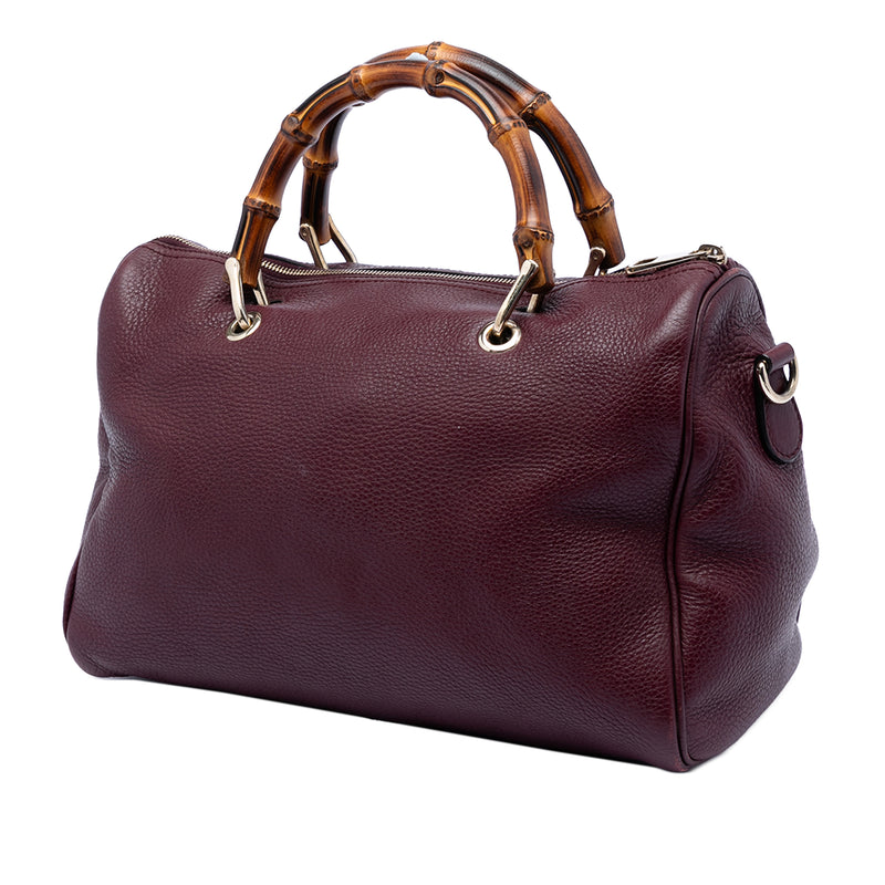 Medium Calfskin Bamboo Shopper Boston Bag - Image 2
