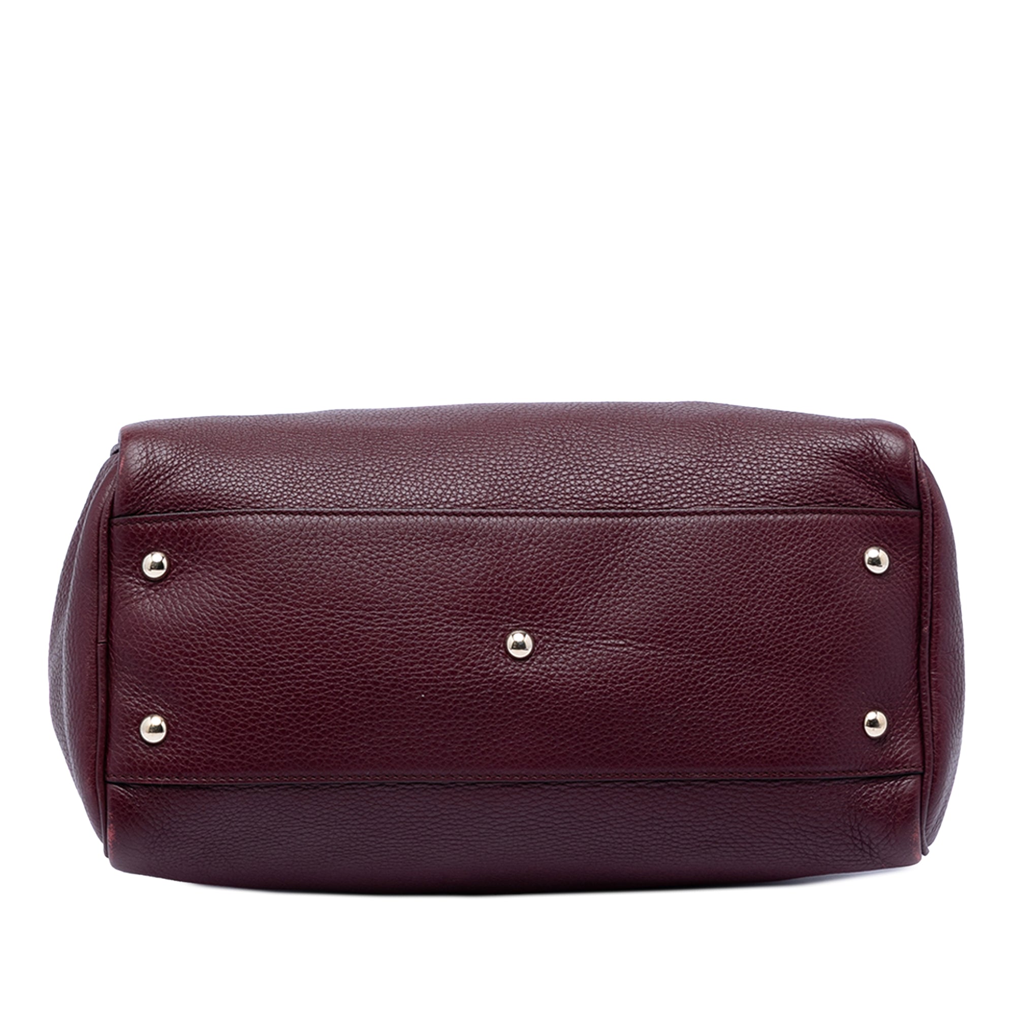 Medium Calfskin Bamboo Shopper Boston Bag - Image 3