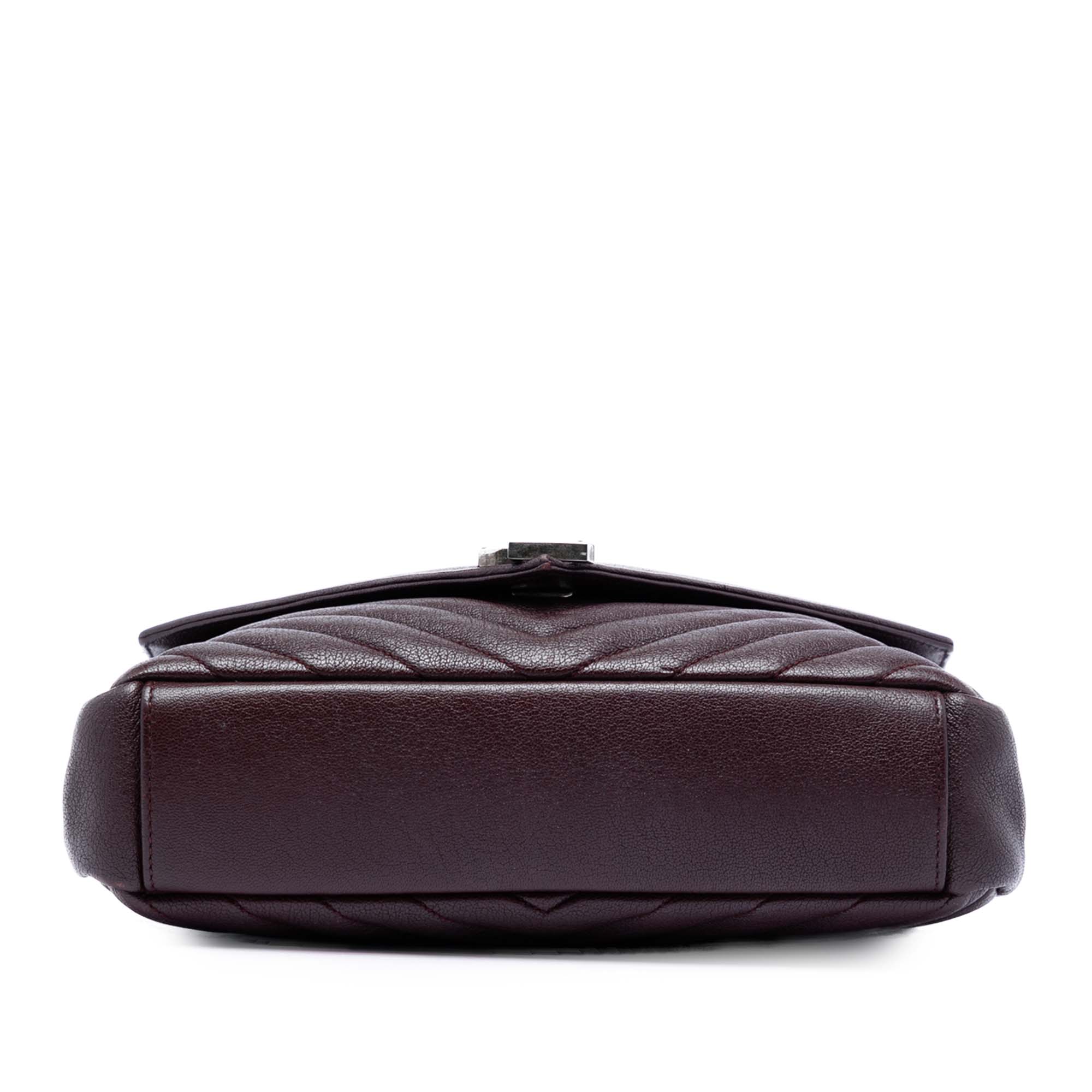 Medium Chevron Sheepskin Monogram College Satchel - Image 3