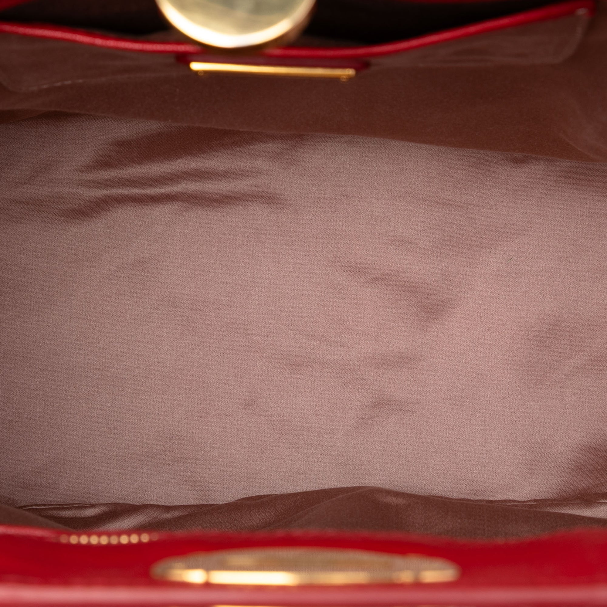 Nappa Turn Lock Frame Top Handle Bag - Image 4